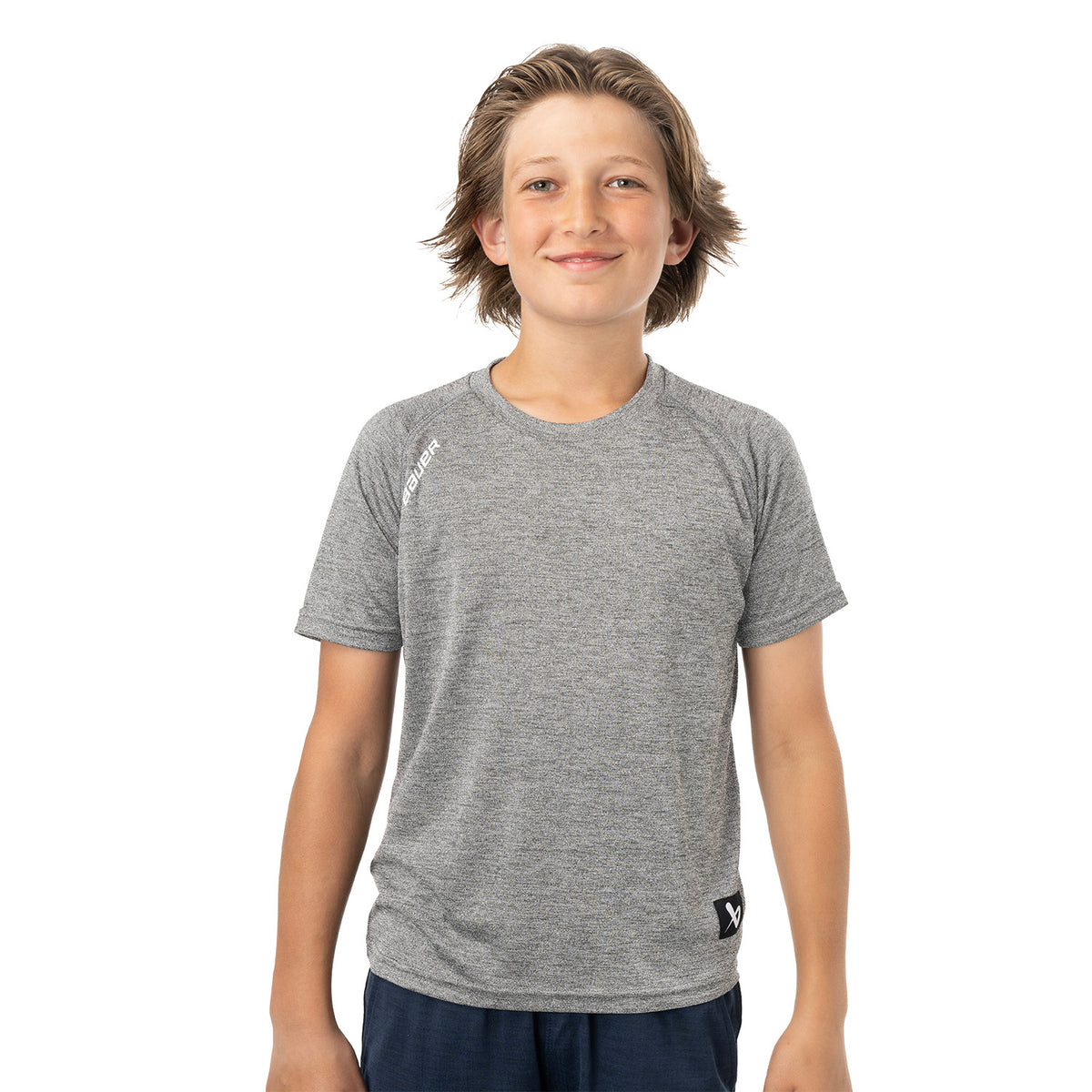 BAUER Team Tech Tee - grau - Yth.