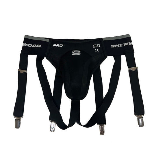 SHERWOOD Pro Jock Tiefschutz mit Strumpfhalter